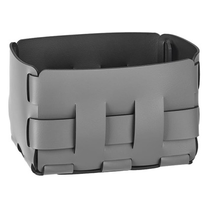 ADJ Корзинка Mini Bottega, 12x19xH13 см., цвет: серый/черный