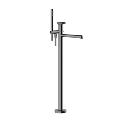 Gessi Anello Смеситель для ванны, напольный, с ручным душем,  цвет: Black Metal Brushed PVD(без внутренней части)