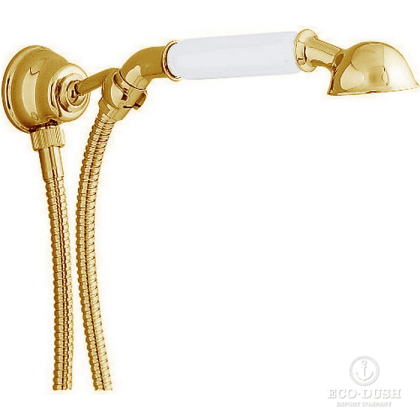CISAL Arcana Toscana Душевой гарнитур:ручная лейка,шланг 120 см,вывод с держателем, цвет: золото