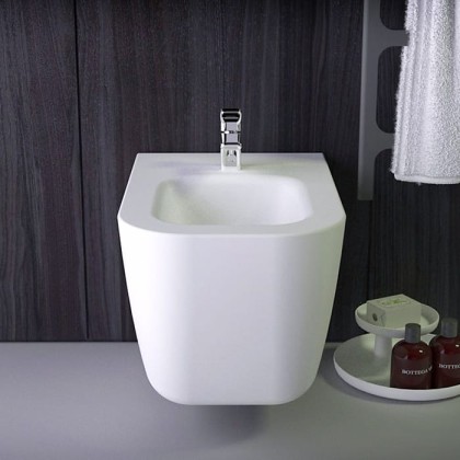 KNIEF Pride Биде подвесное 52х39х33см с 1 отв под смеситель, цвет: белый матовый