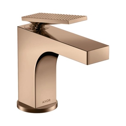 Axor Citterio Смеситель для раковины 90, на 1 отв., с донным клапаном, текстура, цвет: полированное красное золото