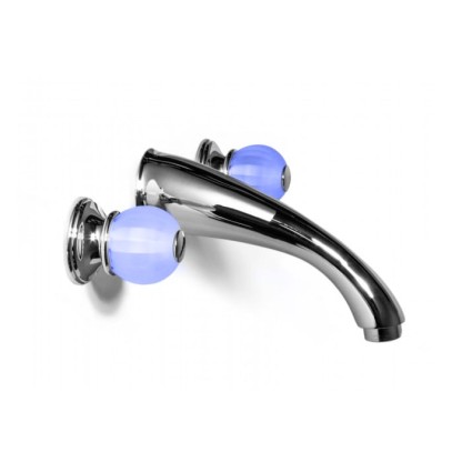 Bongio Rivoli Смеситель встраиваемый для раковины, 3 отв., цвет: хром/Blu Reale 08