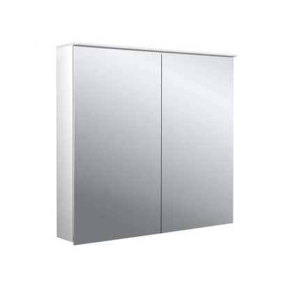 Emco Flat II Зеркальный шкаф 80см., с подсветкой Lichtsegel, навесная модель, с подсв. для раковины, 2 дверка