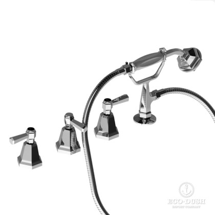 Stella Eccelsa Leve Смеситель на борт ванны на 4 отверстия 3256TR2/307, без излива, цвет: хром