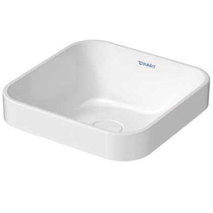 Duravit Happy D.2 Plus Раковина 40х40см, без отв., накладная, квадратная, цвет: белый