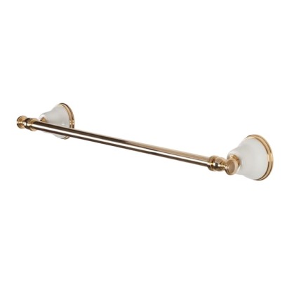 TW Harmony 011, полотенцедержатель 58см, подвесной, цвет: белый/золото