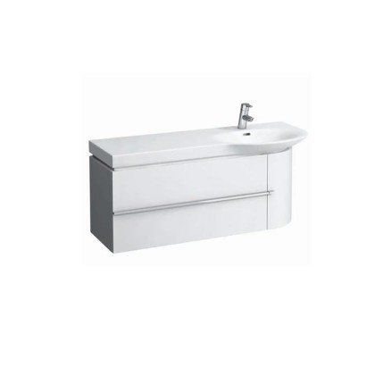 Laufen Palace Тумба, 1140x375x450 мм, с раковиной 1200х460х65 мм, с 1 отв под смеситель, цвет: белый глянцевый