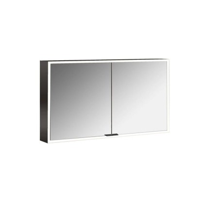 Emco Prime Зеркальный шкаф 120см., с подсветкой LED навесная модель, IP 20 с Lichtpaket, зеркальная задняя стенка, цвет черный