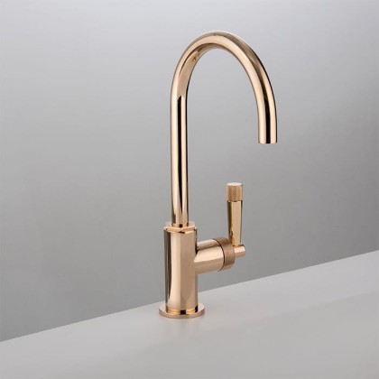 Gattoni MD Смеситель для раковины, 1 отв., ручки PELLA, с донным клапаном, цвет: розовое золото