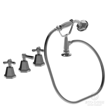 Stella Eccelsa Смеситель на борт ванны на 4 отверстия 3256TR2TC/307, без излива, цвет: хром