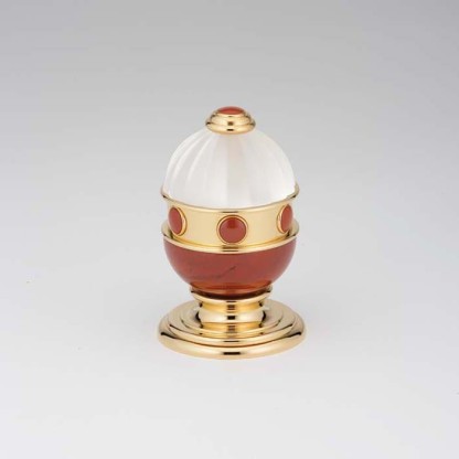 THG Cheverny Jaspe rouge Вентиль смесителя для раковины, вставки красная яшма, цвет: полированное золото