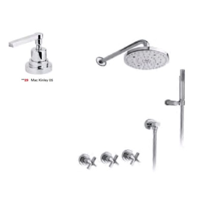 Nicolazzi M.Croce Душевой набор: верхний душ d20 см, комплект ручного душа, встроенный смес. с перекл. цвет: хром