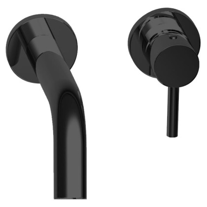 Bongio T.Ube Смеситель для раковины встраиваемый, 2 отв., цвет: черный матовый