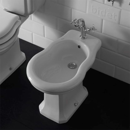 Globo Paestum Биде напольное 56х37см с 1 отв. под смеситель, с комплектом креплений, цвет: белый