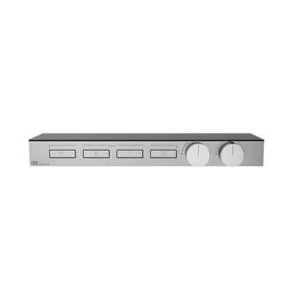 Gessi Hi-Fi Термостат для душа, с вкл. до 4 источников одновременно, с полкой из черного мат. стекла, внешняя часть, цвет: хром
