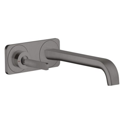 Axor Citterio E Смеситель для раковины, встраиваемый, излив: 22.1см., с панелью, цвет: шлифованный черный хром