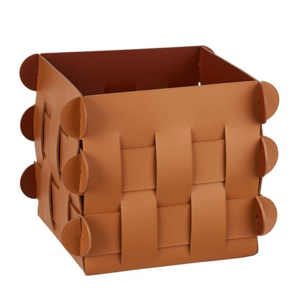 ADJ Корзинка Shlesser, 13x13xH13 см., цвет: коньяк/бордо