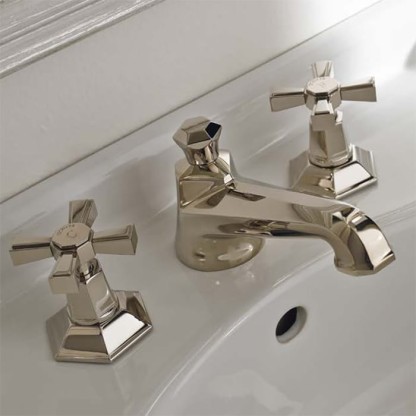 Sbordoni D?co prestige Смеситель для раковины на 3 отв. с донным клапаном, излив 139мм h65мм, цвет: никель