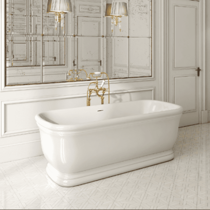 Devon&Devon Hollywood Ванна, отдельностоящая, без отверстий 177.5x88.5x64см,  композитная цвет: белый