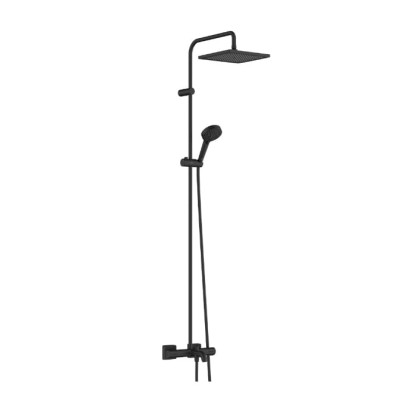 Hansgrohe Vernis Shape Душевая система, настенная, 1jet, цвет: черный матовый