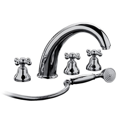 Bongio Axel Смеситель для ванны, 4 отв., цвет: хром