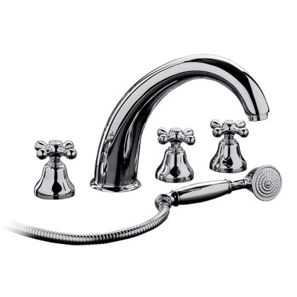 Bongio Axel Смеситель для ванны, 4 отв., цвет: хром