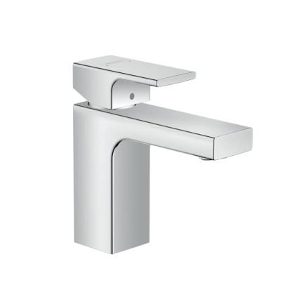 Hansgrohe Vernis Shap Смеситель для раковины, излив 100 мм, с донным клапаном, цвет: хром