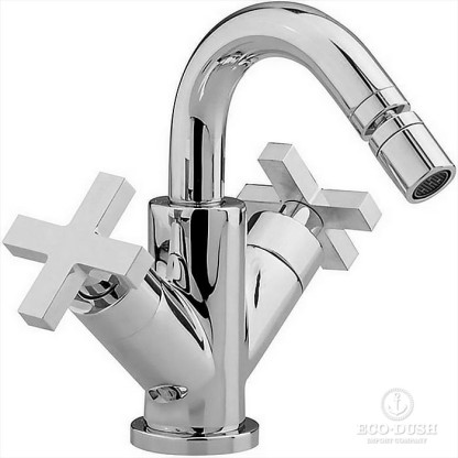 CISAL Barcelona Quad Смеситель двухвентильный для биде на 1 отверстие с донным клапаном, цвет: хром