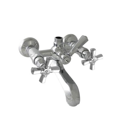 Nicolazzi Teide Four Смеситель для ванны для душевой стойки настенный, цвет: хром