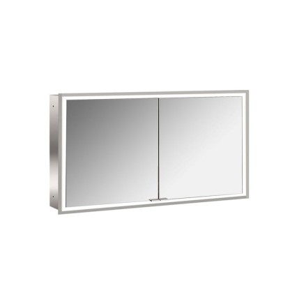 Emco Prime Зеркальный шкаф 130см., с подсветкой LED Facelift встраив. модель,  2-дверки, IP 20 задняя панель  цвет белый