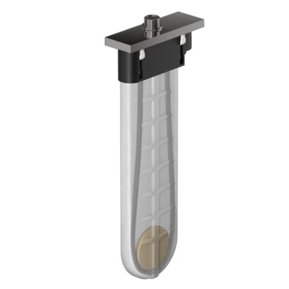 Hansgrohe sBox Душевой шланг с коробом скрытого монтажа, с прямоуг. розеткой (на борт ванны), цвет: шлифованный черный хром