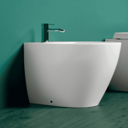 Simas Lft Spazio биде приставное 53х34см, с 1 отв. под смеситель, цвет: белый