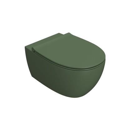 Globo 4ALL Унитаз подвесной, 54х36см, безободковый, с системой скрытого крепежа, цвет: felce