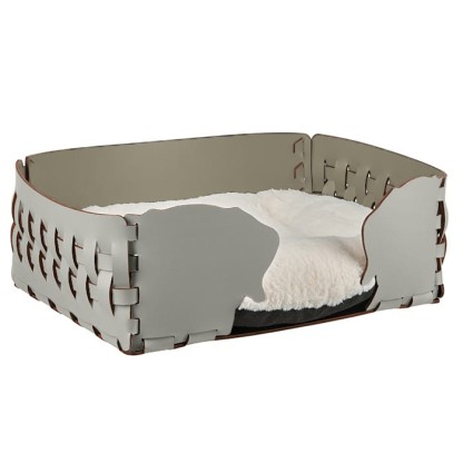 ADJ Лежанка Dog, 45х30хН15 см., цвет: белый/панна котта