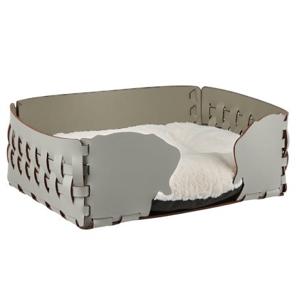 ADJ Лежанка Dog, 45х30хН15 см., цвет: белый/панна котта