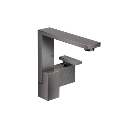 Axor Edge Смеситель для раковины, на 1 отв., с донным клапаном push/open, излив 175мм, алмазная огранка, цвет: черный