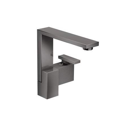 Axor Edge Смеситель для раковины, на 1 отв., с донным клапаном push/open, излив 175мм, алмазная огранка, цвет: черный