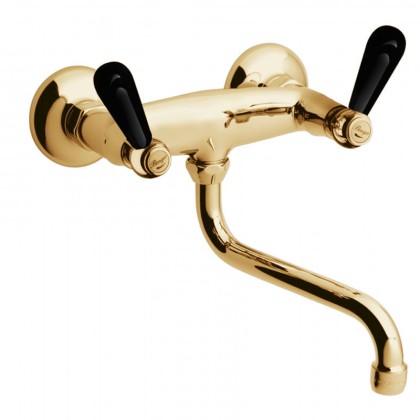 Смеситель для раковины Bongio Mille Nuits, цвет: золото/черный фарфор