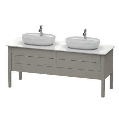 Duravit Luv База напольная 178.8x57х74.3см., с 2 выдв. ящиками, каменной столешницей и раковинами, цвет: каменно-серый шелковисто-матовый
