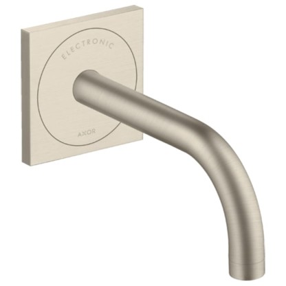 Axor Uno? Смеситель для раковины, встраиваемый, электронный, излив: 16.5см., цвет: шлифованный никель