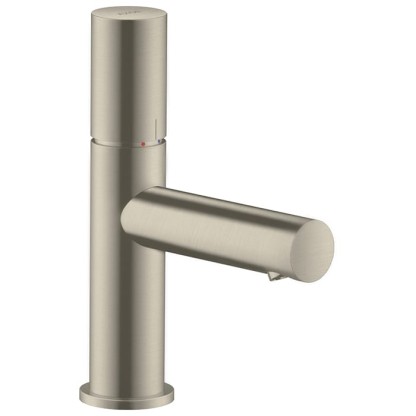 Axor Uno Смеситель для раковины 80, на 1 отв., излив 108мм, с незапираемым донным клапаном, цвет: шлифованный никель