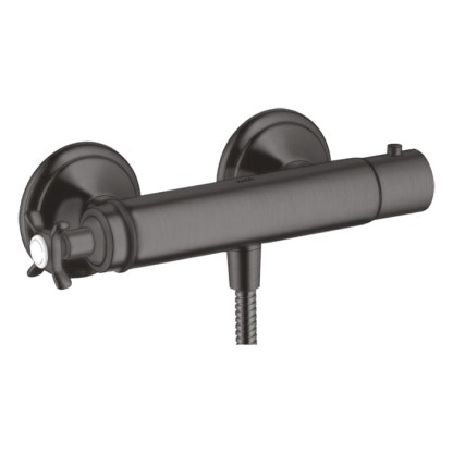 Axor Montreux Смеситель для душа, термостатический, настенный, цвет: шлифованный черный хром