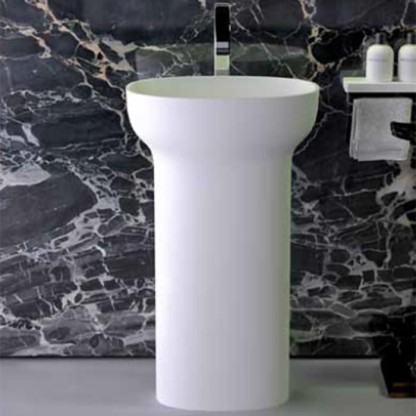 KNIEF Prime Раковина 53х35х90 см, без отв., отдельностоящая, с выходом в пол, цвет: белый матовый