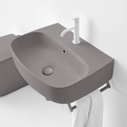 Kerasan Nolita Раковина 60х45 см, 1 отв., подвесная/накладная, цвет: Ferro matt