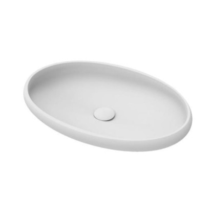 MOMA Ruby Раковина 60х40см., для накладная, с донным клапаном, цвет: белый матовый