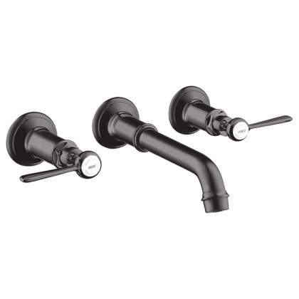 Axor Montreux Смеситель для раковины, встраиваемый, излив: 22.5см., ручка: рычаг, цвет: шлифованный черный хром