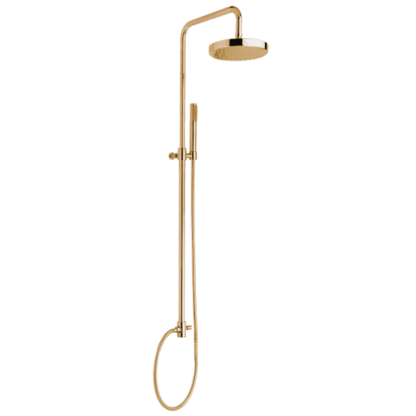Nicolazzi Doccia Душевая стойка с верхним душем ? 20см, с переключателем и ручным душем, цвет: золото 24к