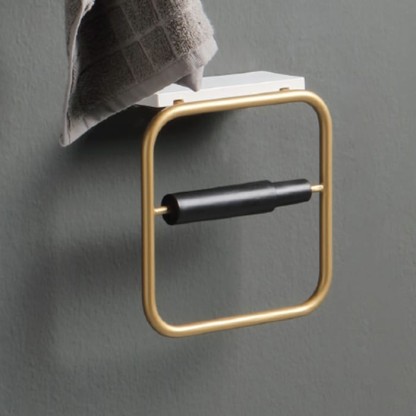 Bertocci Mettitutto Бумагодержатель с белой полкой, цвет: никель