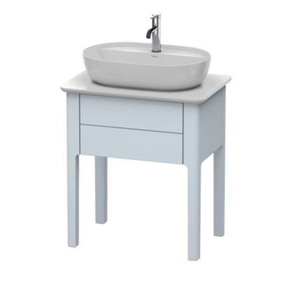 Duravit Luv База напольная 68.8x45х74.3см., с 1 выдв. ящиком, каменной столешницей и раковиной, цвет: светло-голубой шелковисто-матовый