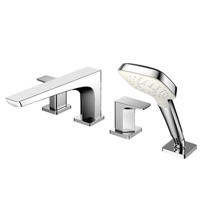 TOTO GE Смеситель для ванны на 4 отв. 475x284x226мм с ручным душем, цвет: хром